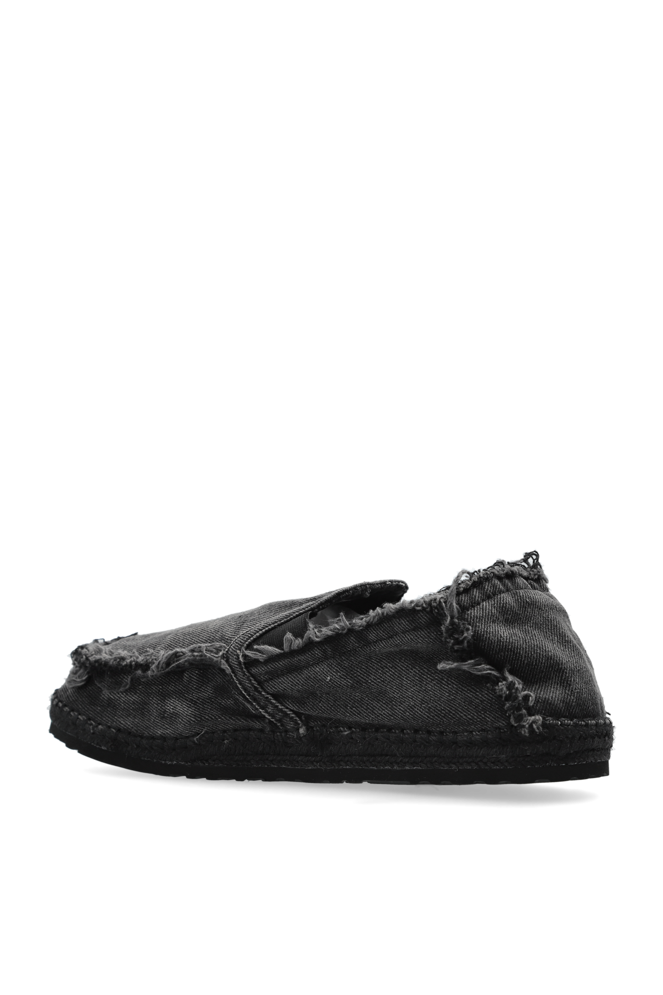 靴・ブーツ・サンダルその他 DIESEL | D-LUKAS ESP BLACK Y03539 P0585 T8013 Men's D-Lukas-Espadrille loafers in distressed denim | Black